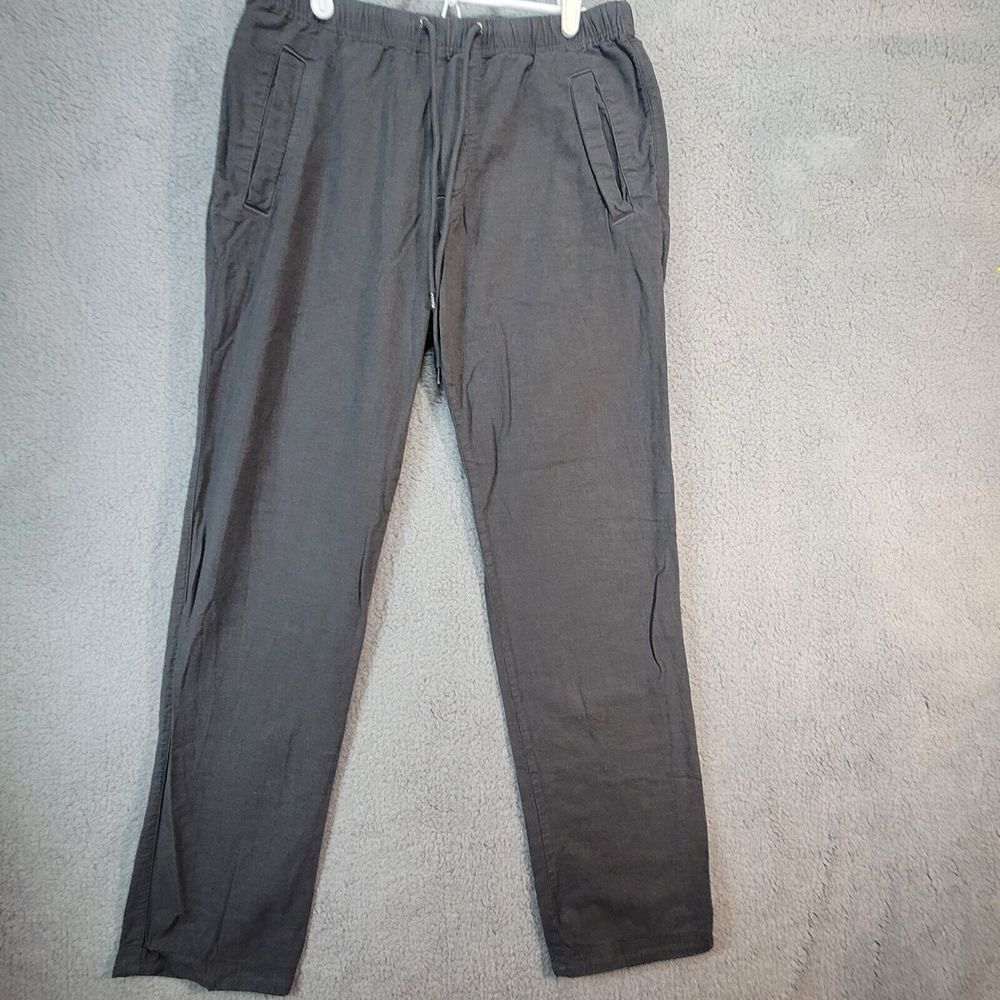 James Perse Relaxed Pants Gray Drawstring 30x29 Cotton Casual Chino Mens Size 1